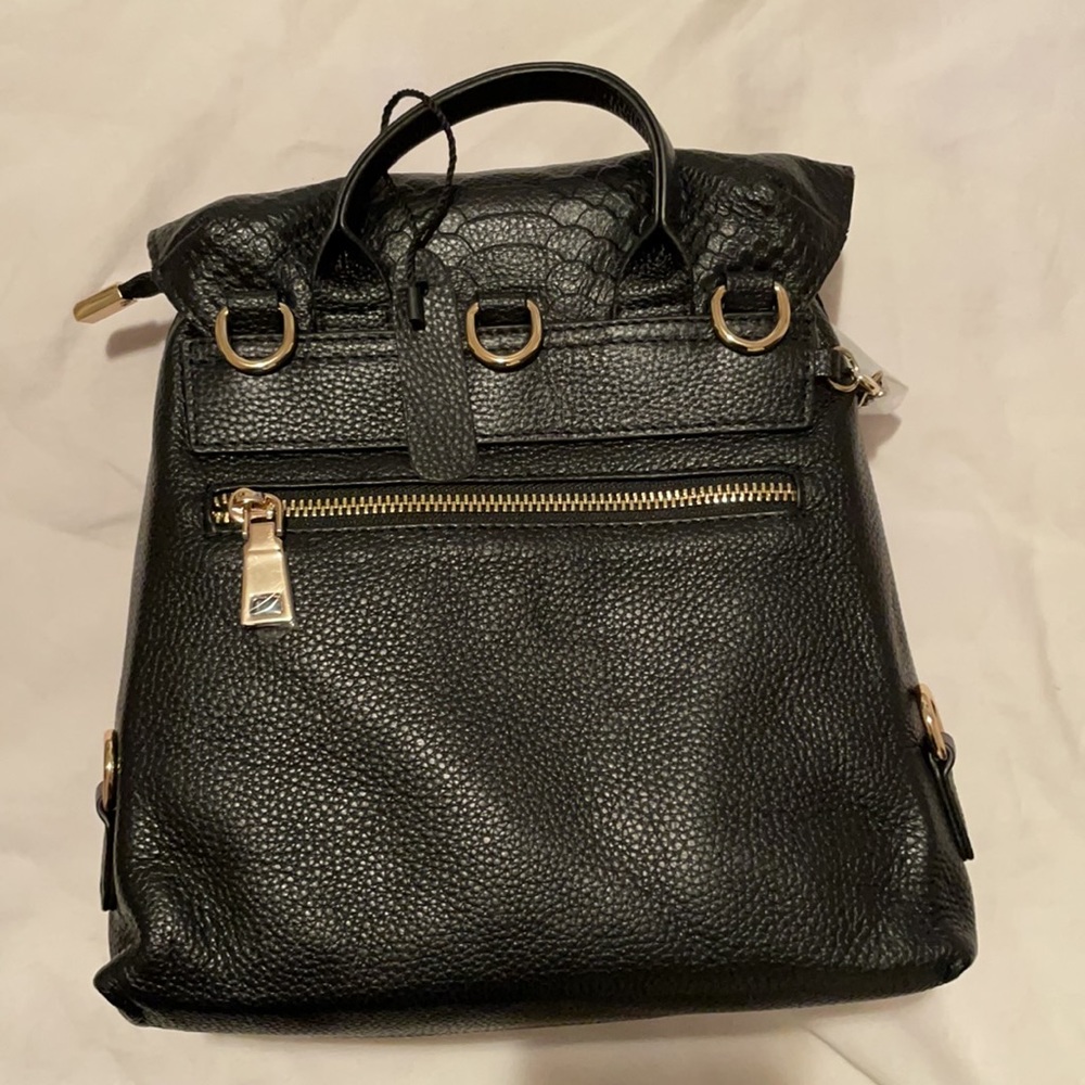 Faux Crocodile- Top Grain Leather Backpack - Picture 3 of 7